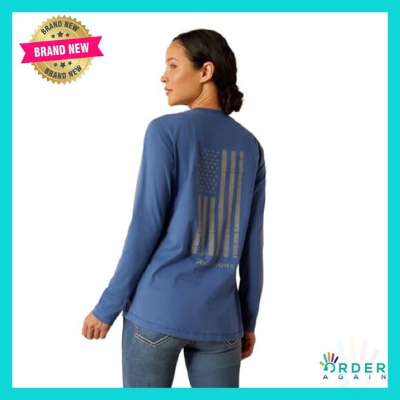 Reflective Flag Graphic Tee Workwear Essential Performance Fabric - Picture 2 of 7